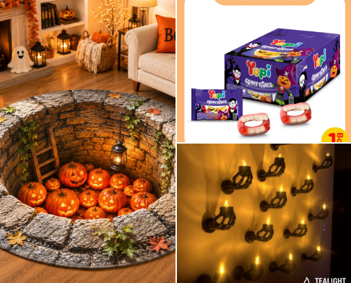 Halloween party stuff cover photo collage