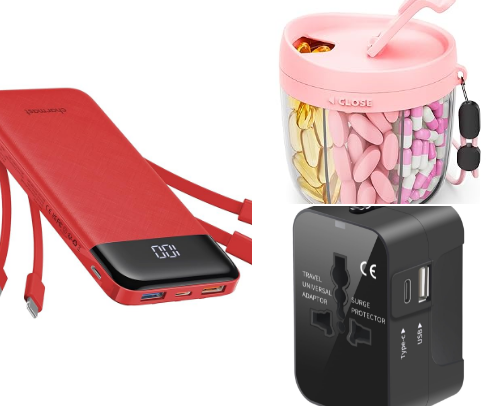 Travel must haves 🛩️🌎 cover photo collage