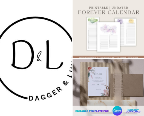 Dagger & Luna - My Etsy Shop cover photo collage