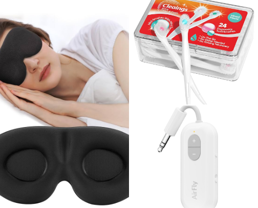 Overnight flight starter pack cover photo collage