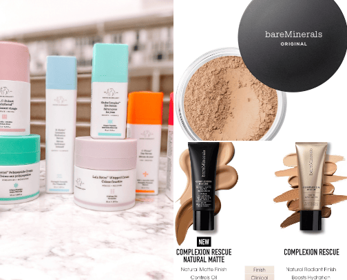 Beauty Products and Skincare cover photo collage