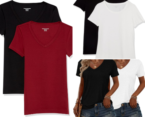Vneck Tshirts cover photo collage