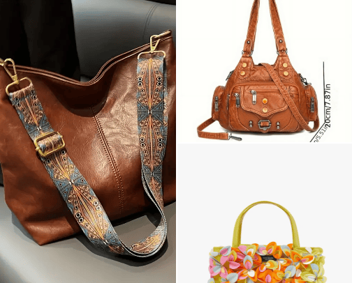 Tas Tote Kecil Berhias Ini adalah tas jinjing kecil yang sangat cantik cover photo collage