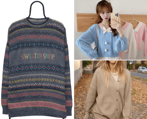 Sweater for winter cover photo collage
