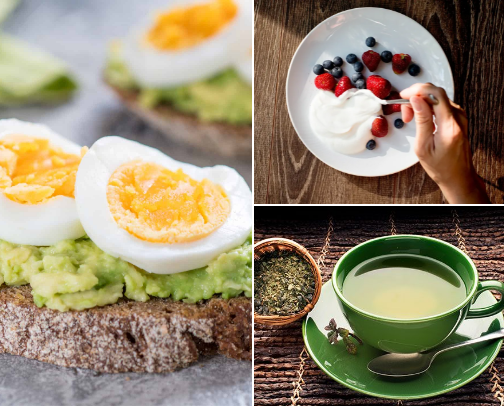 Healthy food cover photo collage