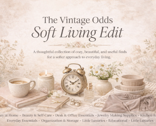 The Vintage Odds Soft Living Edit cover photo collage