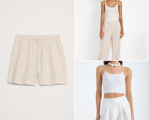 spring break fashion that balances neutrals, color, and budget cover photo collage