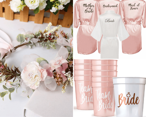 bride party cover photo collage