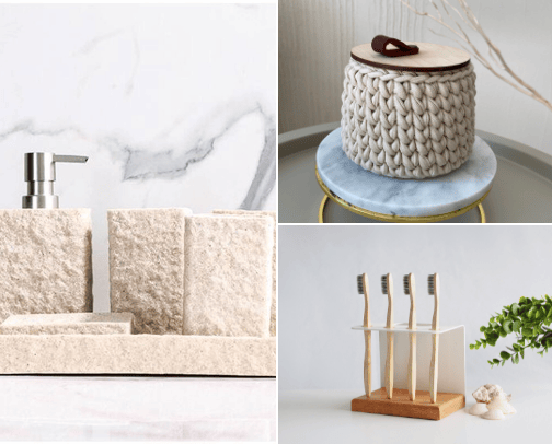 Bathroom organization cover photo collage