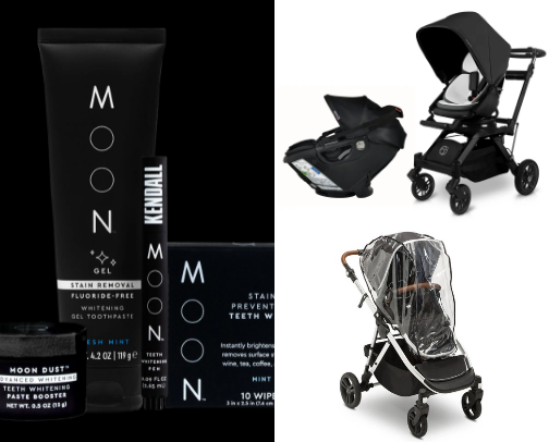 White teeth 😁and stroller accessories cover photo collage