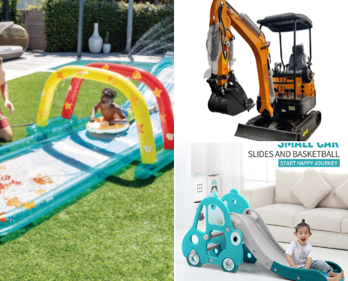 Backyard Adventures: Outdoor Play Essentials for Kids. cover photo collage