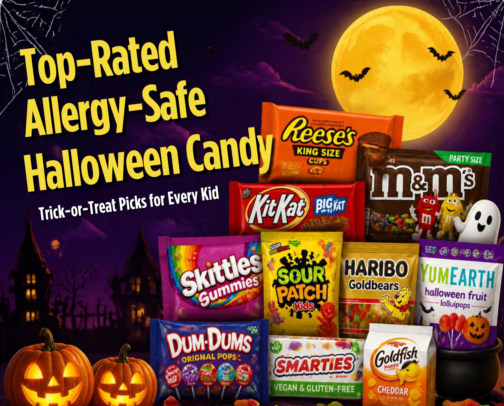 The Ultimate Halloween Candy Guide: Crowd-Pleasers & Allergy-Safe Picks! cover photo collage