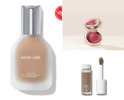 full face makeup - for dry skin & cool/neutral-toned girls cover photo collage