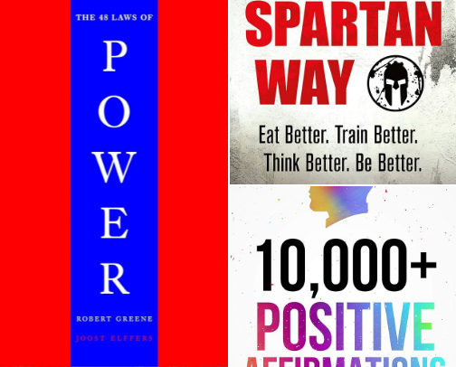 My favorite book recommendations of strategy and overcoming impossible odds. With Bonus Books for a healtier way of life. cover photo collage