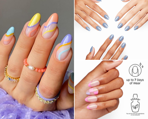 Spring Press On Nails- Budget-Friendly & Beautiful!! cover photo collage