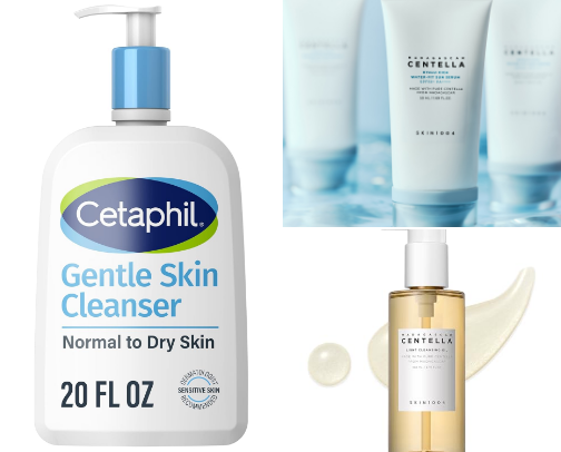 Best Skincare for Dry & Sensitive Skin (Beginner Friendly Routine) cover photo collage