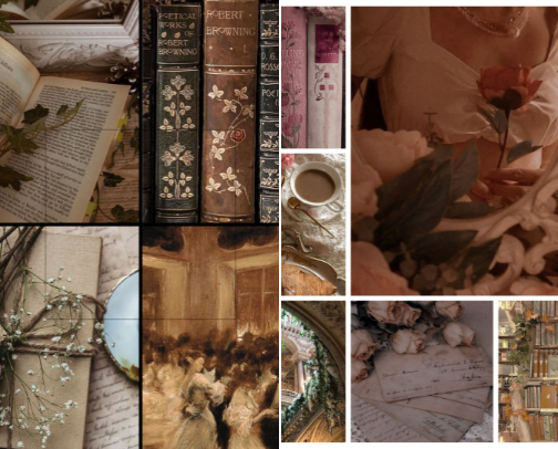 poetic, elegant, romantic, sensitive name inspiration cover photo collage