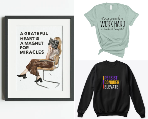 Inspirational T-Shirts and Accessories cover photo collage