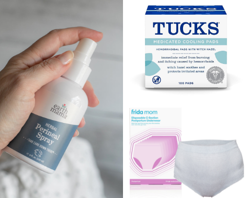 Postpartum Essentials I Actually Used cover photo collage