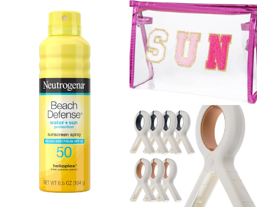 Beach must-haves cover photo collage