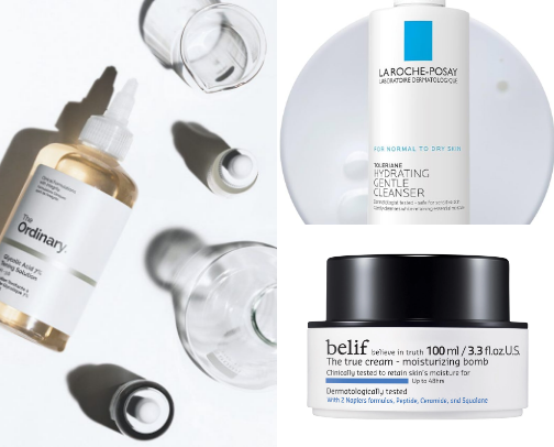 Best skincare products for all skin types🎀 cover photo collage