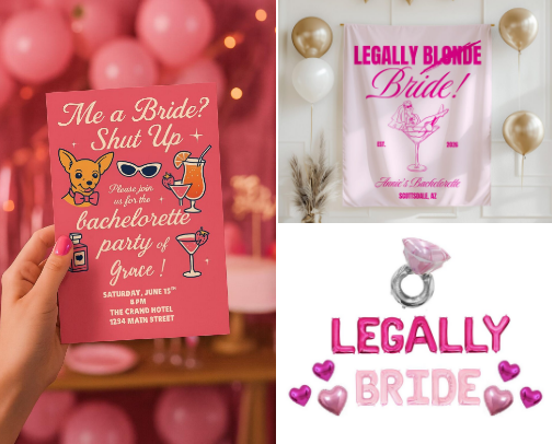 Legally Bride Bachelorette Party cover photo collage