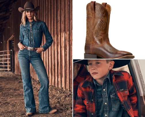 Country lifestyle meets fashion. cover photo collage