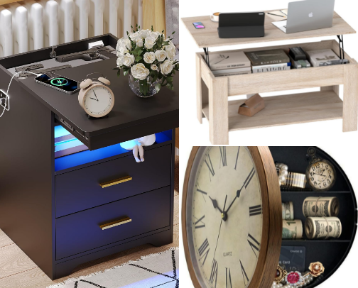 Aesthetic Hidden Storage Pieces for a Clean, Minimalist Home cover photo collage