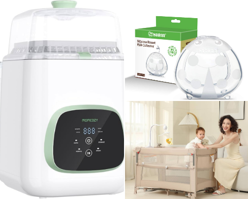 Products for the comfort of the mother with young children cover photo collage