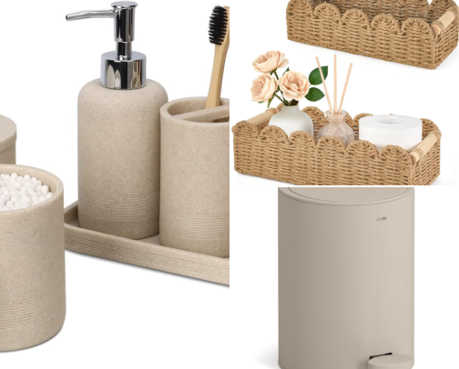Bathroom Upgrades Essentials for Luxury Look on a Budget - Beige Neutral Home cover photo collage
