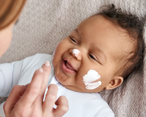 Baby skincare cover photo collage