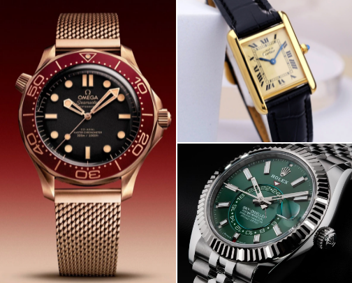 “Premium Watches.  Timeless Elegance that Catches Every GLANCE.” cover photo collage