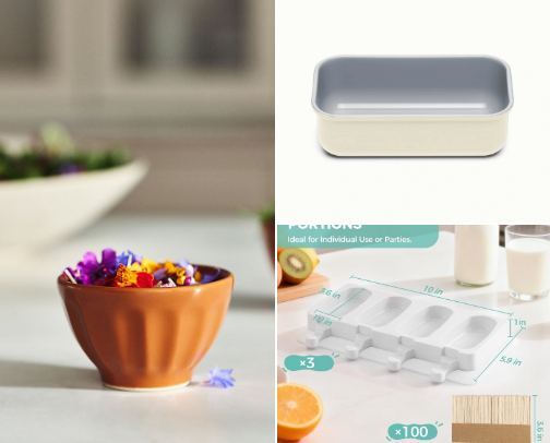 Ice cream accessories cover photo collage