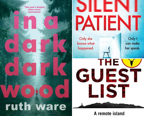 My favorite thriller book recs cover photo collage