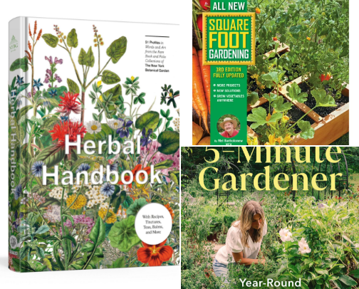 Excellent gardening books for beginners cover photo collage