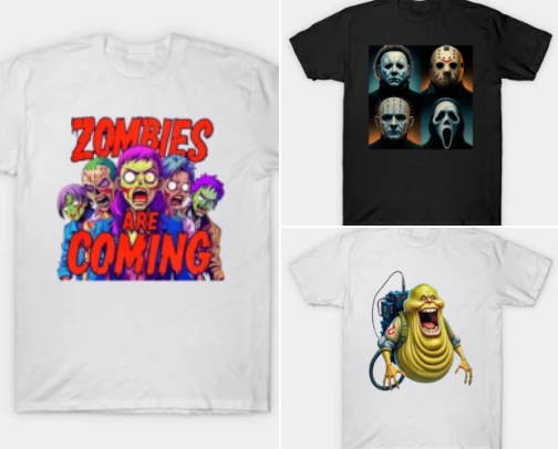 My Spooky T-shirts cover photo collage