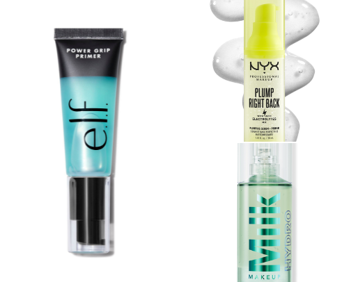 what's in my makeup bag (base only) cover photo collage