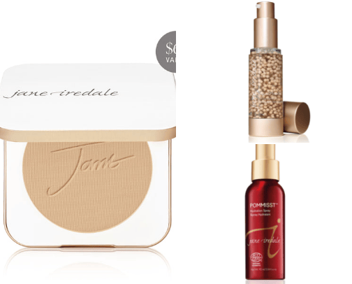 Make up products for Hailey Bieber's skin cover photo collage