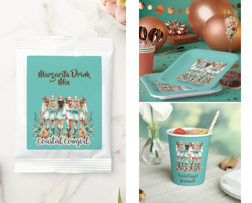 Coastal Cowgirls Bridesmade Western Beach Party cover photo collage