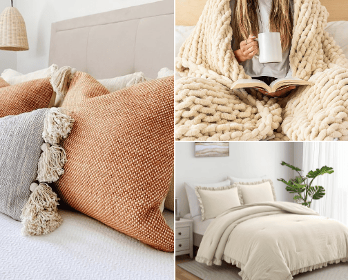 Cozy Home Decor Finds cover photo collage