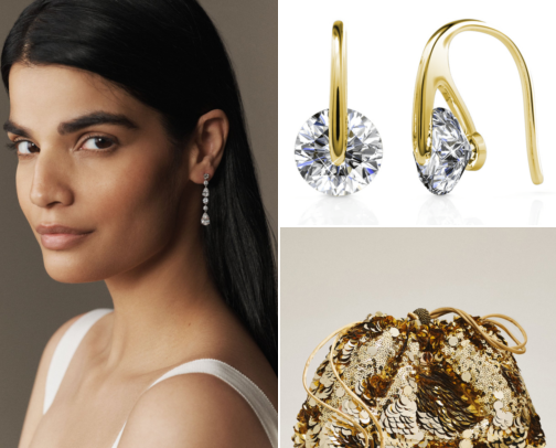 Holiday Sparkle Accessories: Earrings, Hair, and Finishing Touches cover photo collage