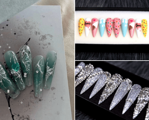 Press on Nails II cover photo collage