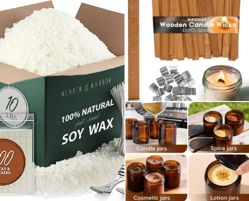 Candle making business cover photo collage