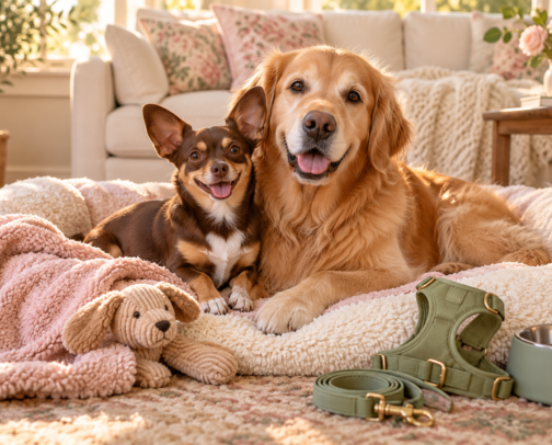 Cute Dog Essentials | Dog Toys, Cozy Beds & Accessories cover photo collage