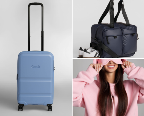 Comfrt Luggage cover photo collage