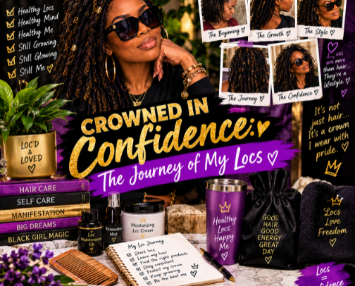 Crowned in Confidence: The Journey of My Locs cover photo collage