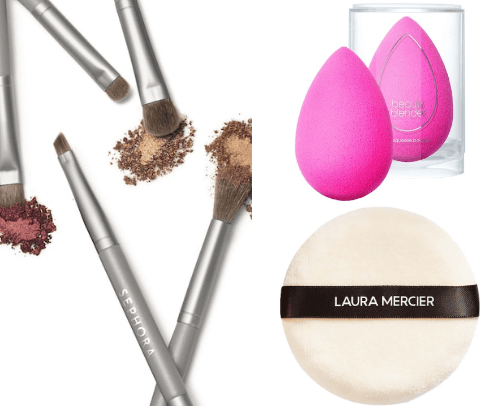 brushes and applicators cover photo collage