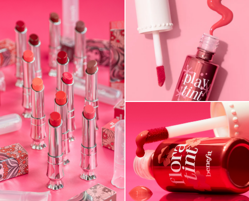 Benefit Cosmetics Lip Makeup | Iconic Tints, Balms & Stains cover photo collage