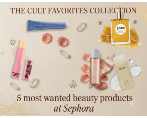 5 Most-Wanted Beauty Products You Need to Buy at Sephora ✨ cover photo collage