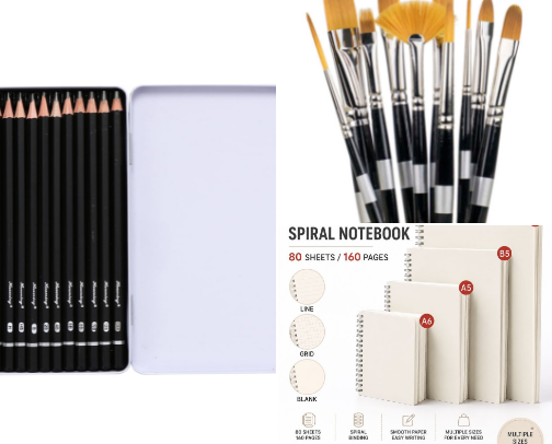 Art materials worth your money✨💸 cover photo collage
